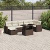 vidaXL Set Divani da Giardino 8 pz con Cuscini Marrone in Polyrattan
