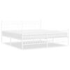 vidaXL Giroletto con Testiera e Pediera Metallo Bianco 183x213 cm
