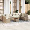 vidaXL Set Divano da Giardino 11 pcs Beige e bianco