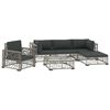 vidaXL Set Divani da Giardino 6 pz con Cuscini in Polyrattan Grigio