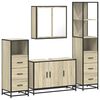 vidaXL Set Mobili da Bagno 4 pz Rovere Sonoma in Legno Multistrato