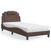 vidaXL Letto Viana con Materasso Marrone 80x200 cm in Similpelle