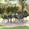 vidaXL Set da Pranzo per Giardino con cuscino 5 pcs Nero polyrattan