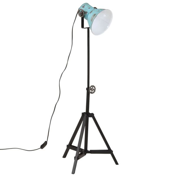 vidaXL Lampada da Terra 25 W Blu Anticato 35x35x65/95 cm E27