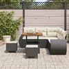 vidaXL Set Divano da Giardino 8 pcs Nero polyrattan