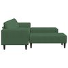 vidaXL Divano Verde Scuro 250 x 188 x 76 cm Tessuto in Cords