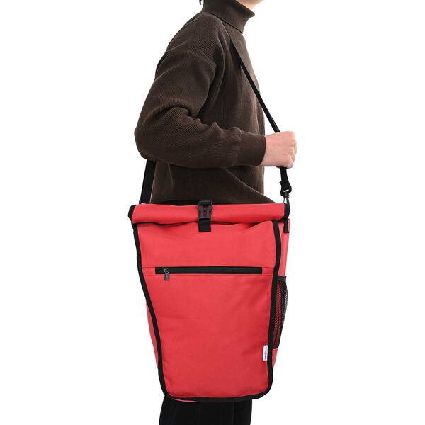 vidaXL Borsa per biciclette Rosso 34 x 16 x 59 cm Poliestere