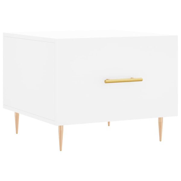 vidaXL Tavolino da Salotto Bianco 50x50x40 cm in Legno Multistrato