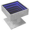 vidaXL Tavolino Salotto con LED Grigio Cemento 50x50x45 cm Multistrato