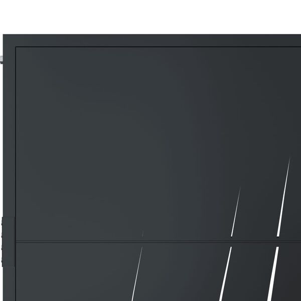 Cancello Da Giardino VidaXL Antracite 105x105cm - Design In Acciaio Con Serratura Per Esterni - Foto 2