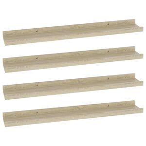 vidaXL Mensole da Parete 4 pz Rovere Sonoma 60x9x3 cm