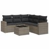 vidaXL Set Divano da Giardino 6 pz con Cuscini Grigio in Polyrattan