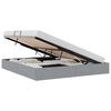 vidaXL Letto con Contenitore Grigio Chiaro 193 x 203 cm Tessuto