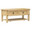 vidaXL Tavolino con Cassetti Corona 100x48x45cm Legno Massello di Pino