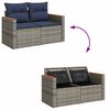 vidaXL Set Divano da Giardino 5 pz con Cuscini Grigio in Polyrattan