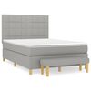 vidaXL Giroletto a Molle con Materasso Grigio Chiaro 140x190cm Tessuto