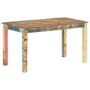 vidaXL Tavolo da Pranzo in Legno Massello di Recupero 140x70x76 cm