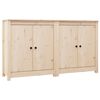 vidaXL Credenze 2 pz 70x35x80 cm in Legno Massello di Pino
