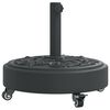 vidaXL Base per Ombrellone con Ruote per Pali &Oslash;38/48 mm 27 kg Rotonda