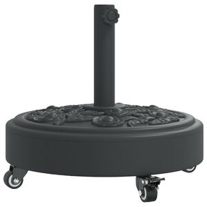 vidaXL Base per Ombrellone con Ruote per Pali &Oslash;38/48 mm 27 kg Rotonda