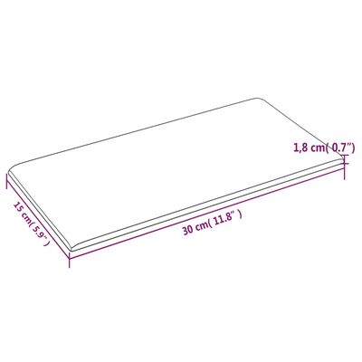 vidaXL Pannelli Murali 12 pz Marroni 30x15 cm Velluto 0,54 m²