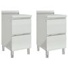 vidaXL Mobili da cucina commerciali con 2 cassetti 2 pz 50x60x96 cm