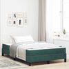 vidaXL Letto a molle con materasso Verde Scuro 120 x 190 cm Tessuto
