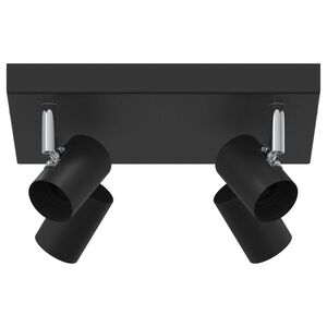 vidaXL Faretto da soffitto Nero 26.5 x 26 x 11.5 cm Acciaio