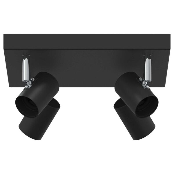 vidaXL Faretto da soffitto Nero 26.5 x 26 x 11.5 cm Acciaio