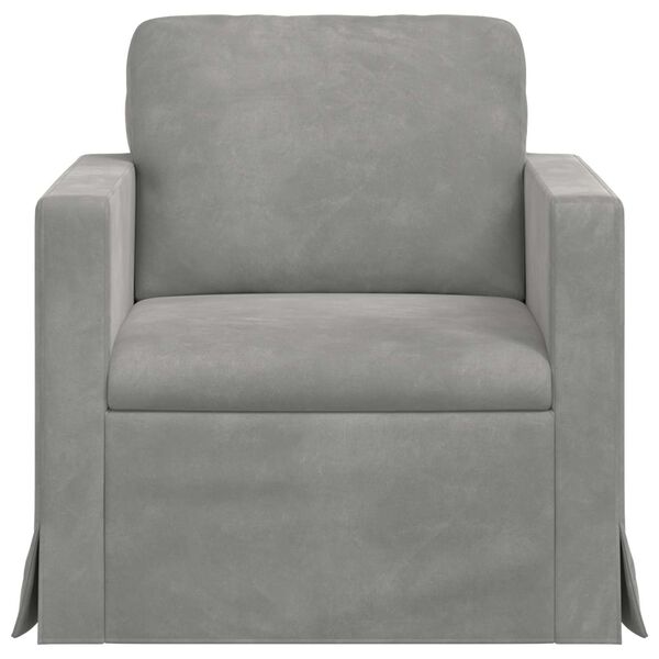 vidaXL Divano Grigio chiaro