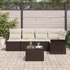 vidaXL Set Divano da Giardino con cuscino 6 pcs polyrattan
