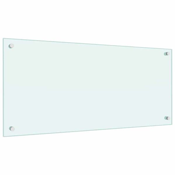 vidaXL Rivestimento da Cucina 2 pcs Bianco 90 x 40 cm vetro temperato