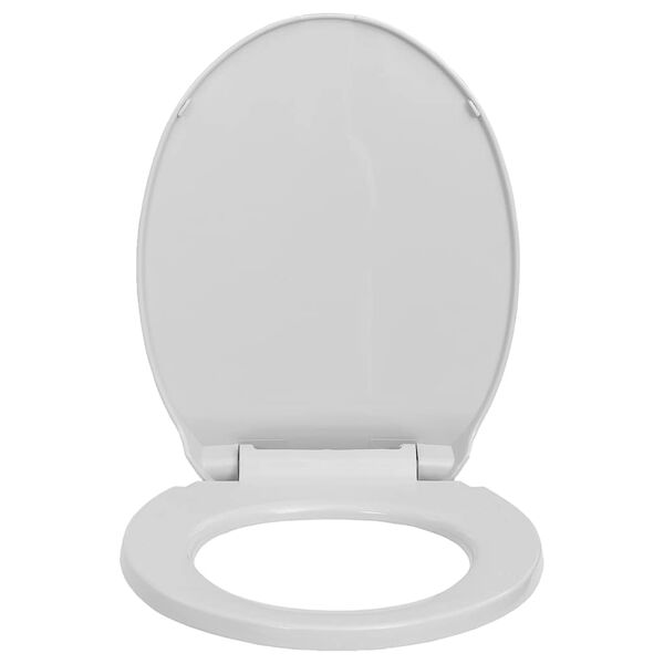 vidaXL Tavoletta WC a Chiusura Morbida Grigio Chiaro Ovale