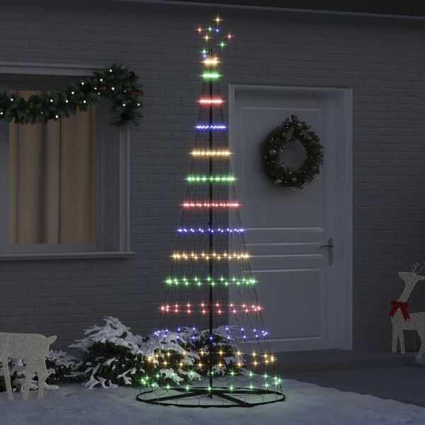 vidaXL Albero di Natale LED con 295 LED Multicolore 250 cm Metallo