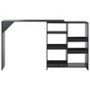 vidaXL Tavolo da Bar con Scaffale Mobile Nero 138x39x110 cm