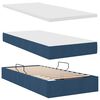vidaXL Letto con contenitore e LED con led Blu 100 x 200 cm Poliestere