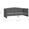 vidaXL Dormeuse con Materasso USB Grigio Scuro in Velluto 90x200 cm