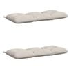 vidaXL Cuscini per Panchina VIANEN 2 pz 100% Poliestere Bianco