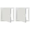 vidaXL Pannello di Accesso 2 pz Bianco 23 x 23 x 3 cm Acciaio