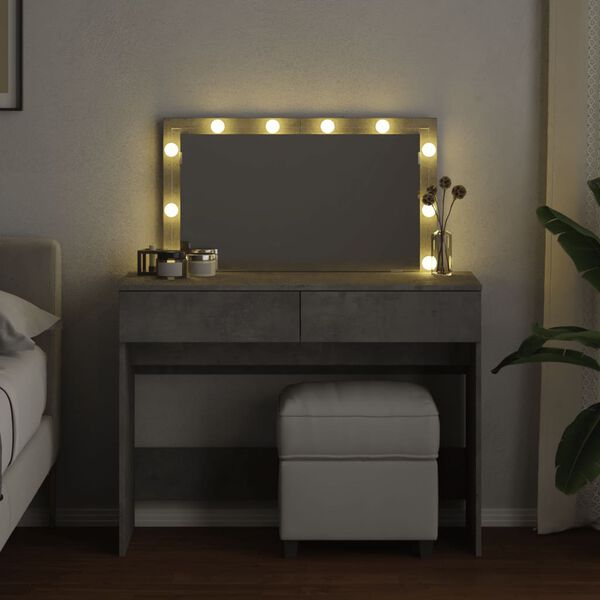 vidaXL Toeletta con LED Grigio Cemento 100x40x120 cm