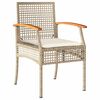 vidaXL Set da Pranzo per Giardino 9 pcs Beige polyrattan