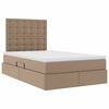 vidaXL Letto con contenitore e LED con led Cappuccino 120 x 200 cm