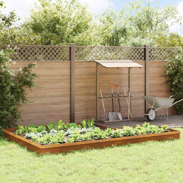 vidaXL Recinzioni per lumache 16 pcs Ruggine