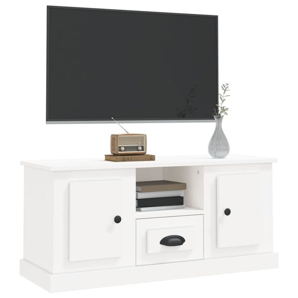 vidaXL Mobile Porta TV Bianco 100x35,5x45 cm in Legno Multistrato