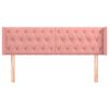 vidaXL Testiera ad Orecchio Rosa 147x16x78/88 cm in Velluto