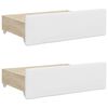 vidaXL Divano Letto Estraibile con Cassetti Bianco 90x200cm Similpelle