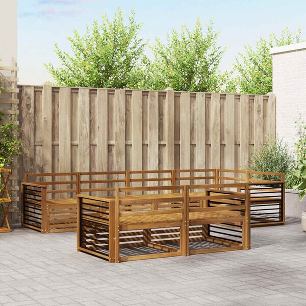 vidaXL Set di divani da esterno 7 pcs Naturale