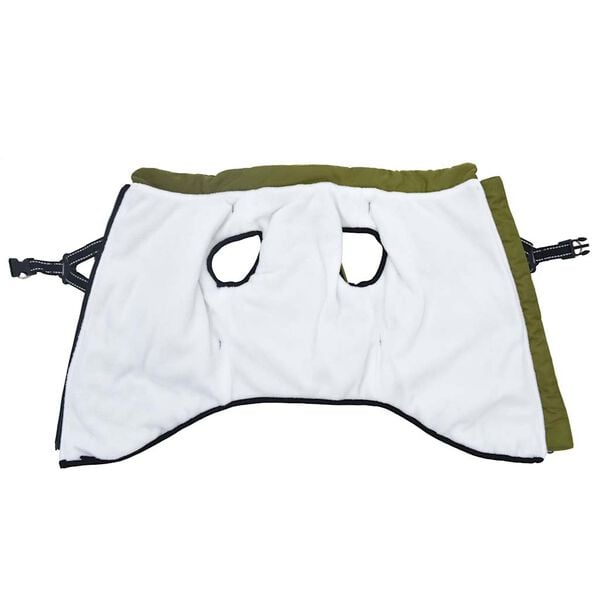 vidaXL Cappotto Cani Imbracatura Impermeabile Riflettente Verde L48