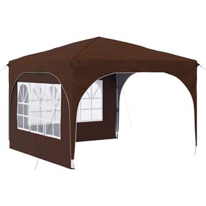vidaXL Tenda per feste a pop-up 290 x 290 x 245 cm Marrone