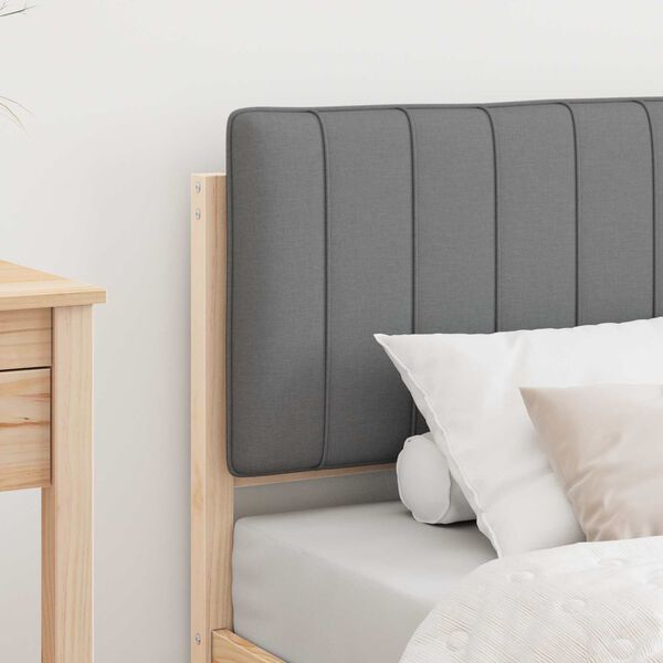 vidaXL Letto con Testiera Rivestita Grigio chiaro 80 x 200 cm